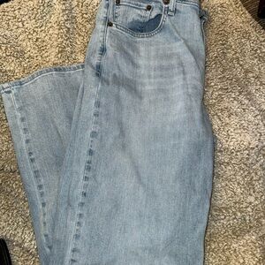 Abercrombie & Fitch Sky Blue Wide Leg Jeans